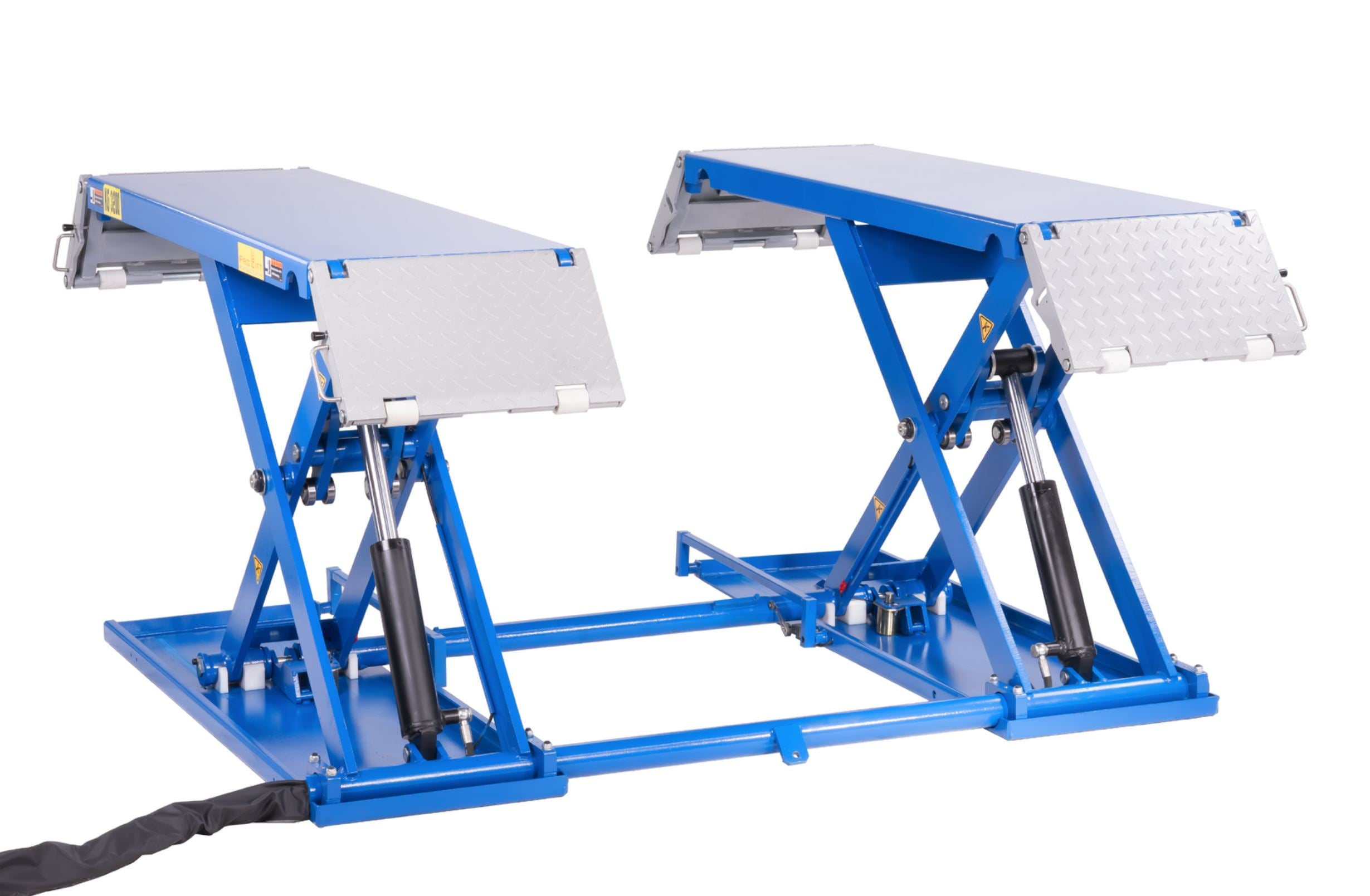 Mobile 3,2T Scherenhebebühne 230V mit Rangierkit & automatischer elektrischer Entriegelung