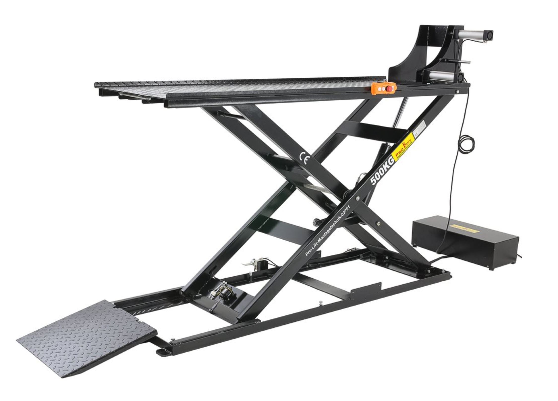 Elektrische Scherenhebebühne für Motorräder - Tragkraft bis 500 kg